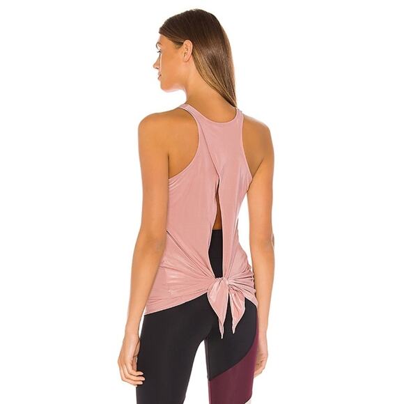 New Onzie Tie Back Tank in Pink One Size - Picture 3 of 11